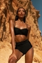 Juniper Belted Bikini Bottom in Black ECONYL® Vita