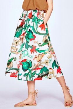 Babushka Modal Organic Cotton A-Line Skirt